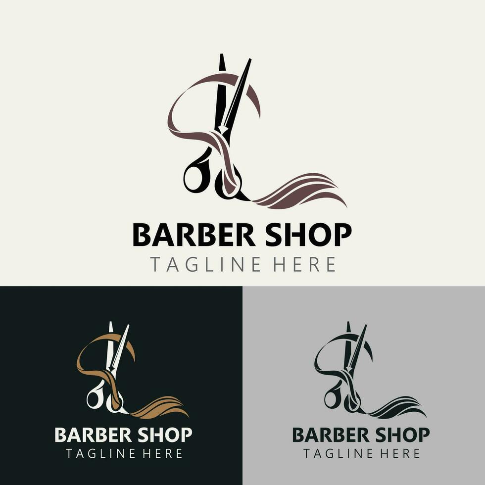 barberare logotyp design scissor ikon mall. modern enkel design. frisörer verktyg och frisör. vektor illustration
