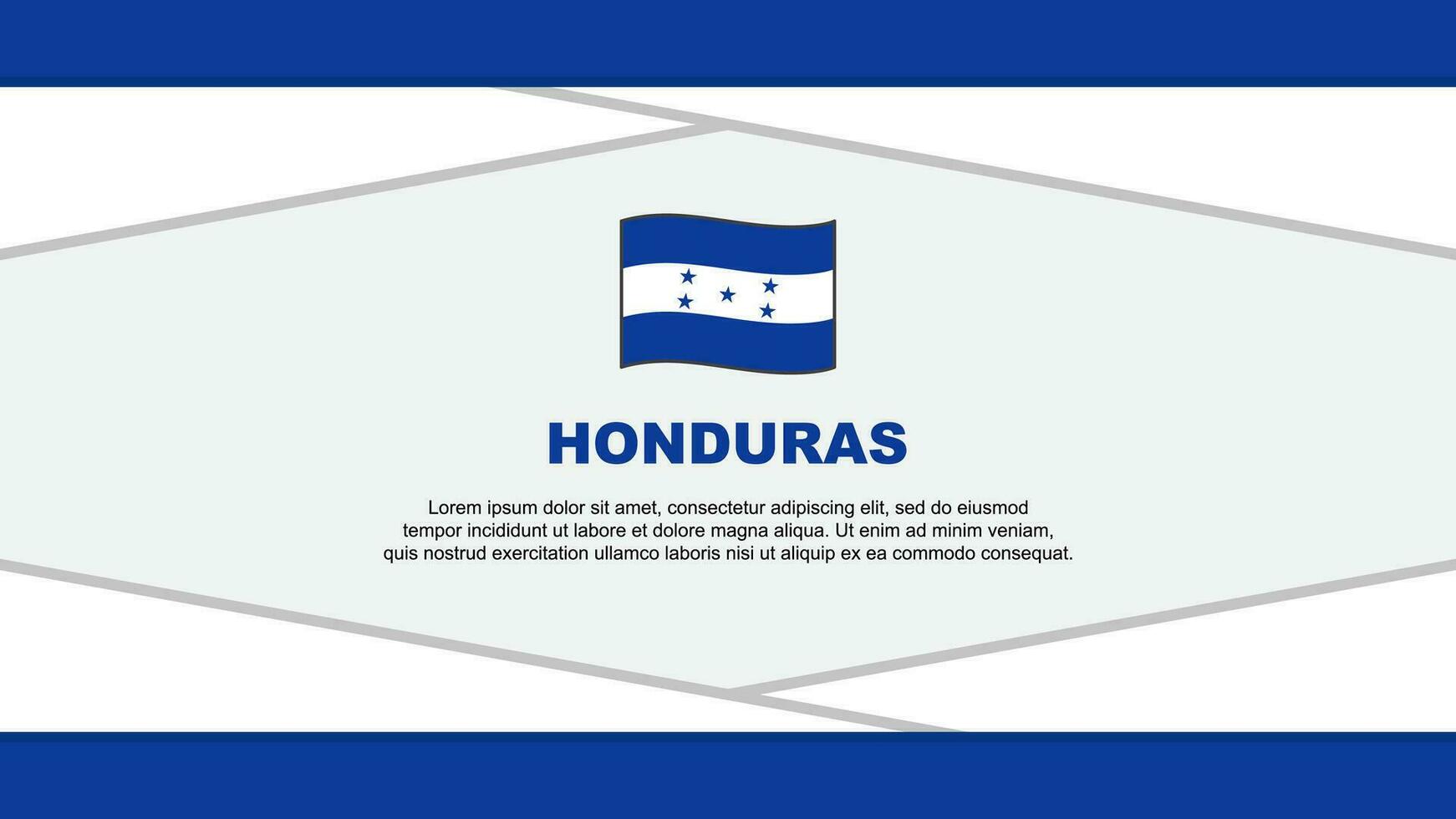 Honduras Flagge abstrakt Hintergrund Design Vorlage. Honduras Unabhängigkeit Tag Banner Karikatur Vektor Illustration. Vektor