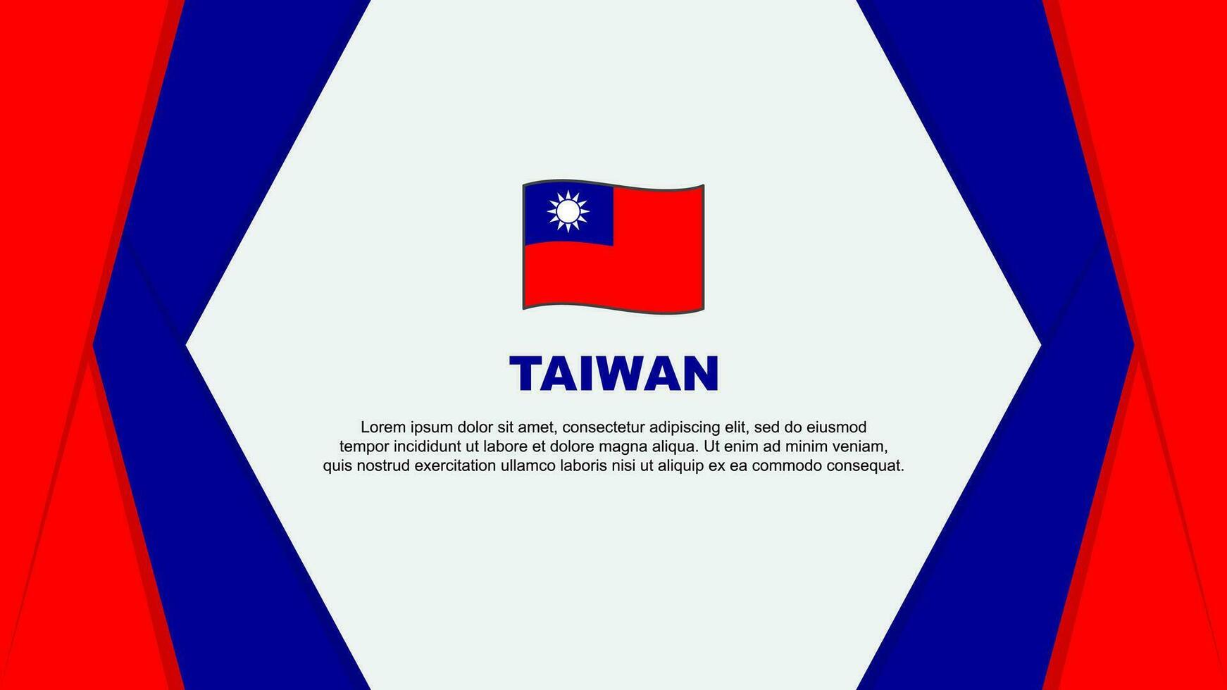 taiwan flagga abstrakt bakgrund design mall. taiwan oberoende dag baner tecknad serie vektor illustration. taiwan bakgrund