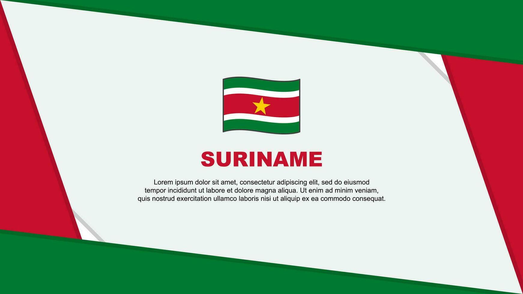 suriname flagga abstrakt bakgrund design mall. suriname oberoende dag baner tecknad serie vektor illustration. suriname oberoende dag