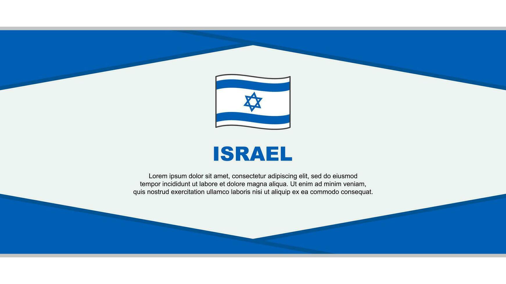 Israel flagga abstrakt bakgrund design mall. Israel oberoende dag baner tecknad serie vektor illustration. Israel vektor