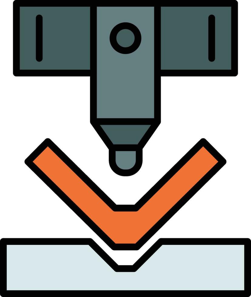 Biegen Maschine Vektor Symbol