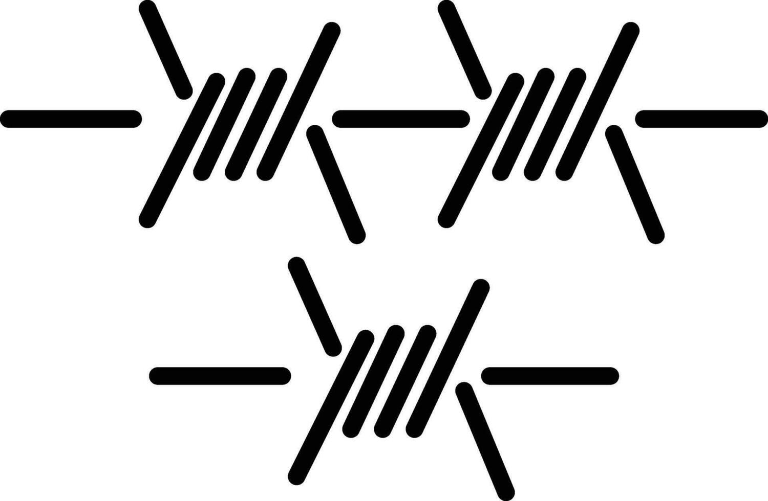 Stacheldraht-Vektor-Symbol vektor