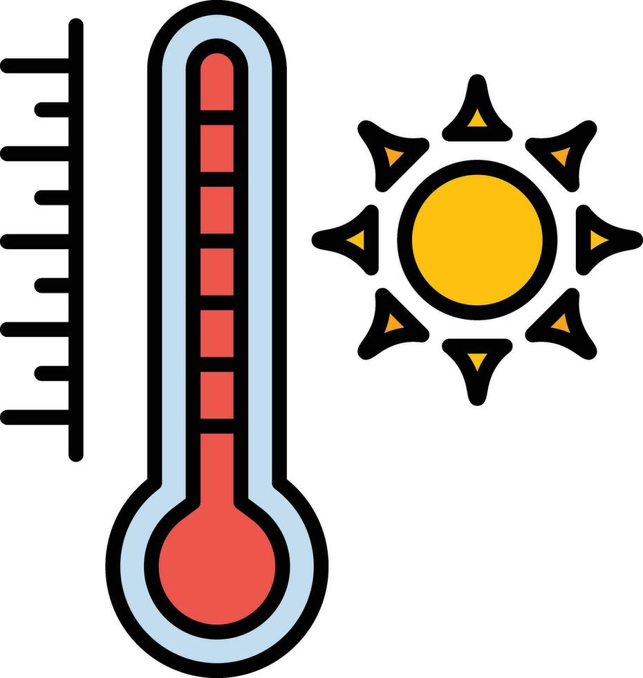 varm temperatur vektor ikon