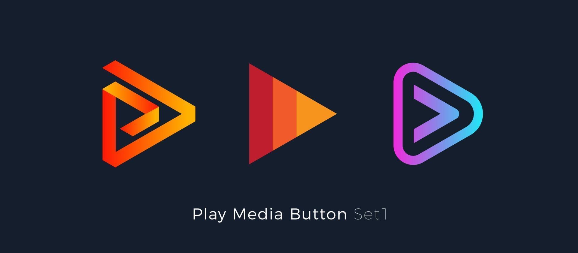 Musik- und Film-Stert-Zeichen, Logo für Audio- und Video-Editor. vektor