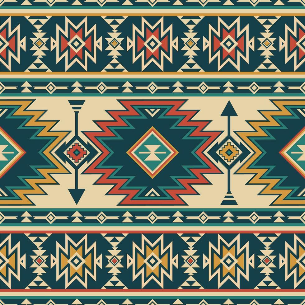 einheimisch Muster amerikanisch Stammes- indisch Ornament Muster geometrisch ethnisch Textil- Textur Stammes- aztekisch Muster navajo Mexikaner Stoff nahtlos Vektor Dekoration Mode