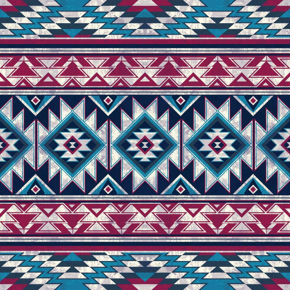 einheimisch Muster amerikanisch Stammes- indisch Ornament Muster geometrisch ethnisch Textil- Textur Stammes- aztekisch Muster navajo Mexikaner Stoff nahtlos Vektor Dekoration Mode