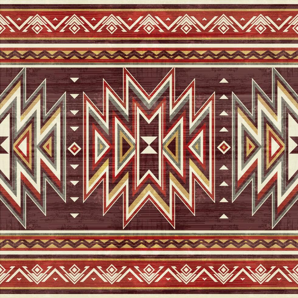 einheimisch Muster amerikanisch Stammes- indisch Ornament Muster geometrisch ethnisch Textil- Textur Stammes- aztekisch Muster navajo Mexikaner Stoff nahtlos Vektor Dekoration Mode