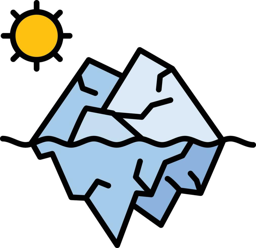 Eisberg Landschaft Vektor Symbol