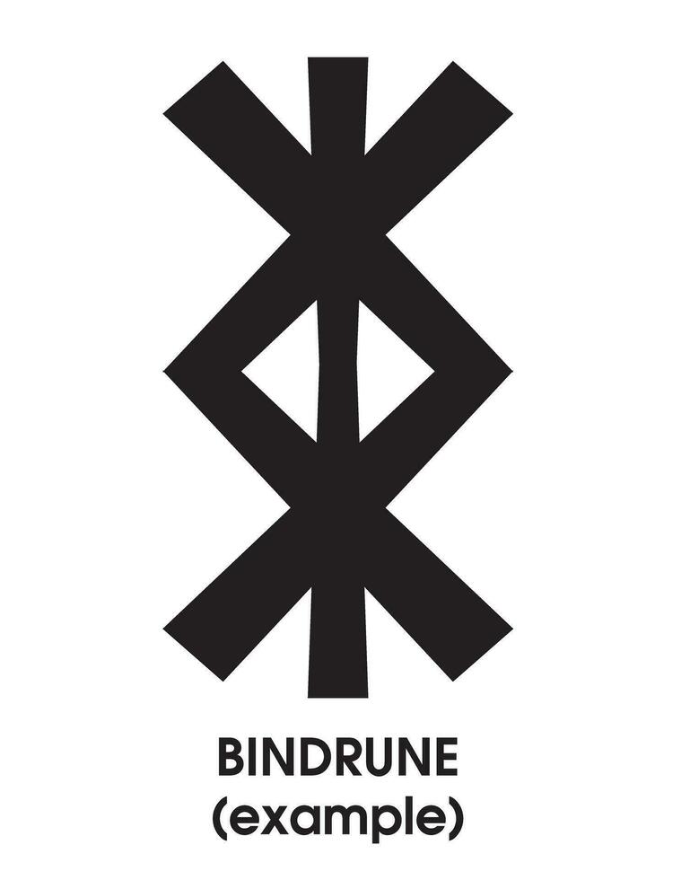 bindrune. schützend unterzeichnen. Wikinger binden Rune Silhouette. skandinavisch binden Runen Design zum anders Muster und Hintergrund vektor