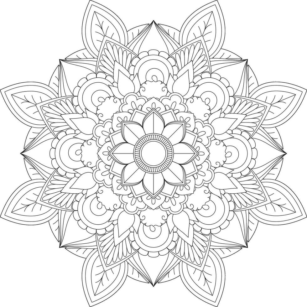 Vektor abstrakt Mandala Muster. Design zum ein Hintergrund Farbe Hemd und Fliese Aufkleber Design, Färbung Buch Spitze Muster das Tätowierung. Mandala. Mandala Färbung Seiten. Blume Mandala. Färbung Seiten