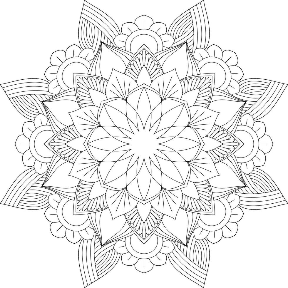 Vektor abstrakt Mandala Muster. Design zum ein Hintergrund Farbe Hemd und Fliese Aufkleber Design, Färbung Buch Spitze Muster das Tätowierung. Mandala. Mandala Färbung Seiten. Blume Mandala. Färbung Seiten