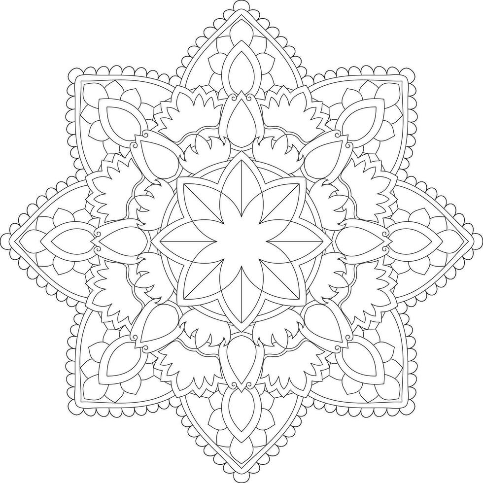 Vektor abstrakt Mandala Muster. Design zum ein Hintergrund Farbe Hemd und Fliese Aufkleber Design, Färbung Buch Spitze Muster das Tätowierung. Mandala. Mandala Färbung Seiten. Blume Mandala. Färbung Seiten