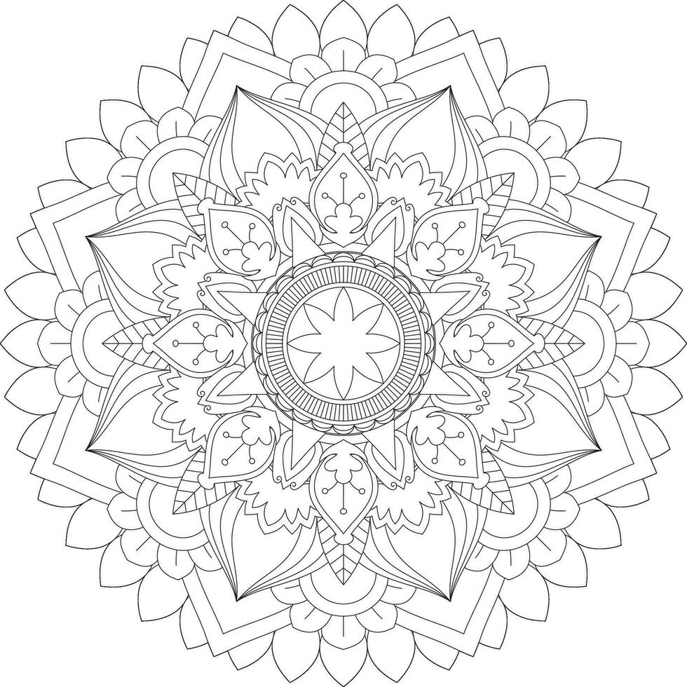 Vektor abstrakt Mandala Muster. Design zum ein Hintergrund Farbe Hemd und Fliese Aufkleber Design, Färbung Buch Spitze Muster das Tätowierung. Mandala. Mandala Färbung Seiten. Blume Mandala. Färbung Seiten