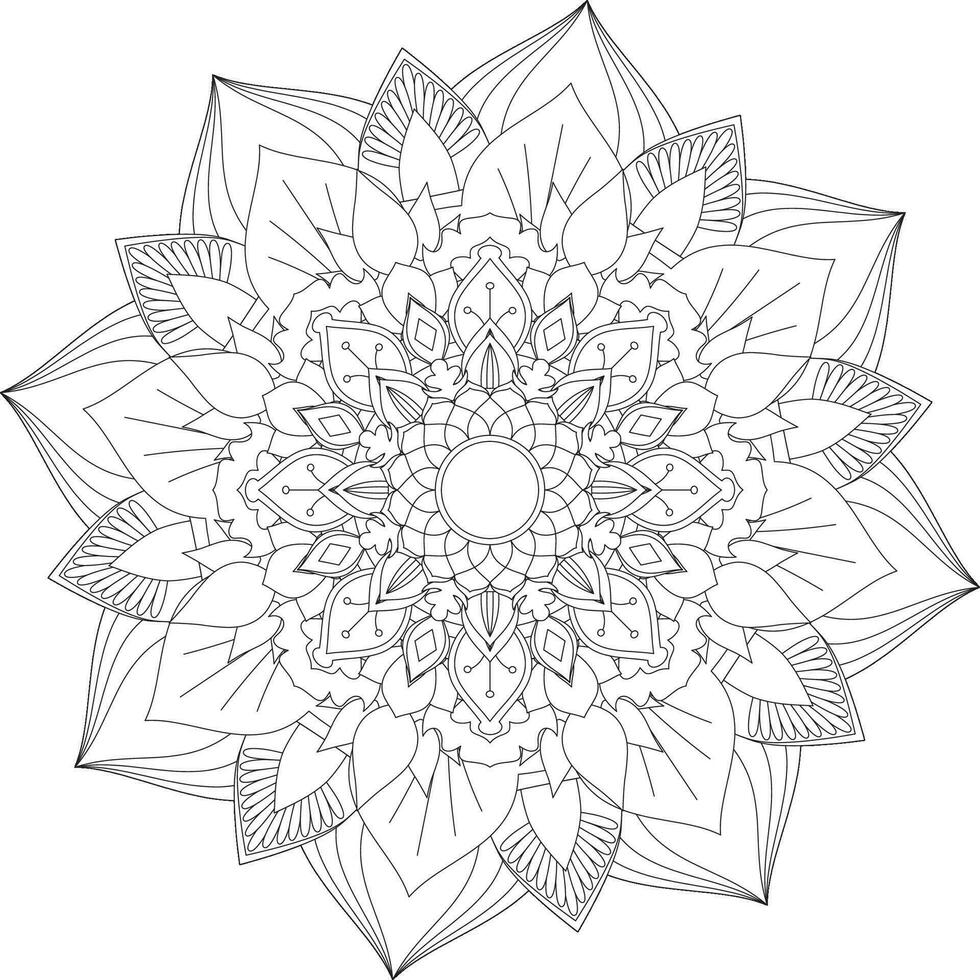 Vektor abstrakt Mandala Muster. Design zum ein Hintergrund Farbe Hemd und Fliese Aufkleber Design, Färbung Buch Spitze Muster das Tätowierung. Mandala. Mandala Färbung Seiten. Blume Mandala. Färbung Seiten