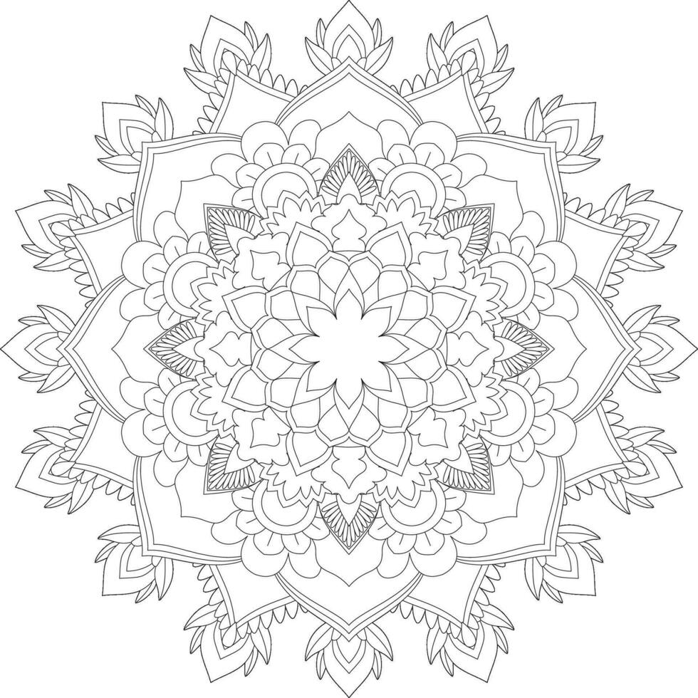 Vektor abstrakt Mandala Muster. Design zum ein Hintergrund Farbe Hemd und Fliese Aufkleber Design, Färbung Buch Spitze Muster das Tätowierung. Mandala. Mandala Färbung Seiten. Blume Mandala. Färbung Seiten