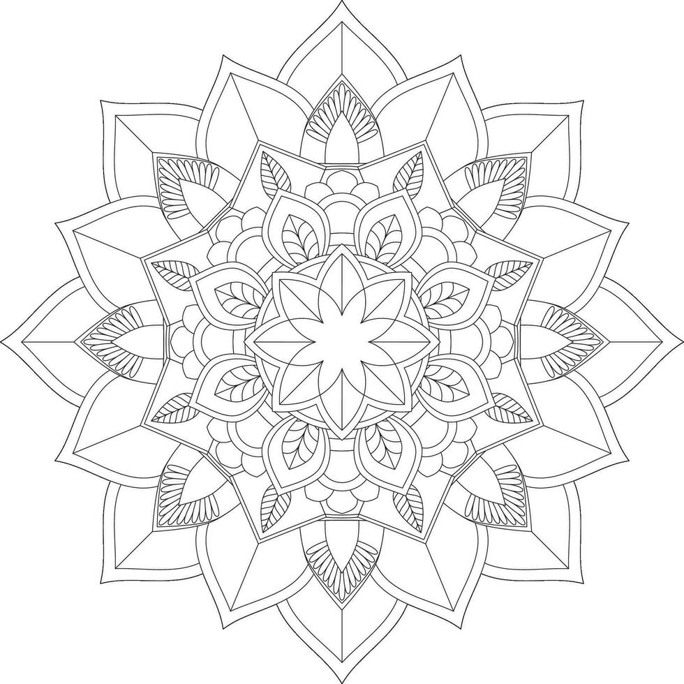 Vektor abstrakt Mandala Muster. Design zum ein Hintergrund Farbe Hemd und Fliese Aufkleber Design, Färbung Buch Spitze Muster das Tätowierung. Mandala. Mandala Färbung Seiten. Blume Mandala. Färbung Seiten