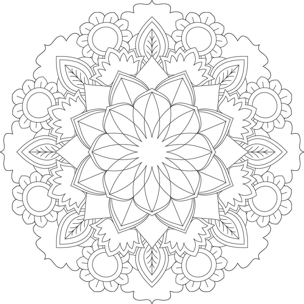 Vektor abstrakt Mandala Muster. Design zum ein Hintergrund Farbe Hemd und Fliese Aufkleber Design, Färbung Buch Spitze Muster das Tätowierung. Mandala. Mandala Färbung Seiten. Blume Mandala. Färbung Seiten