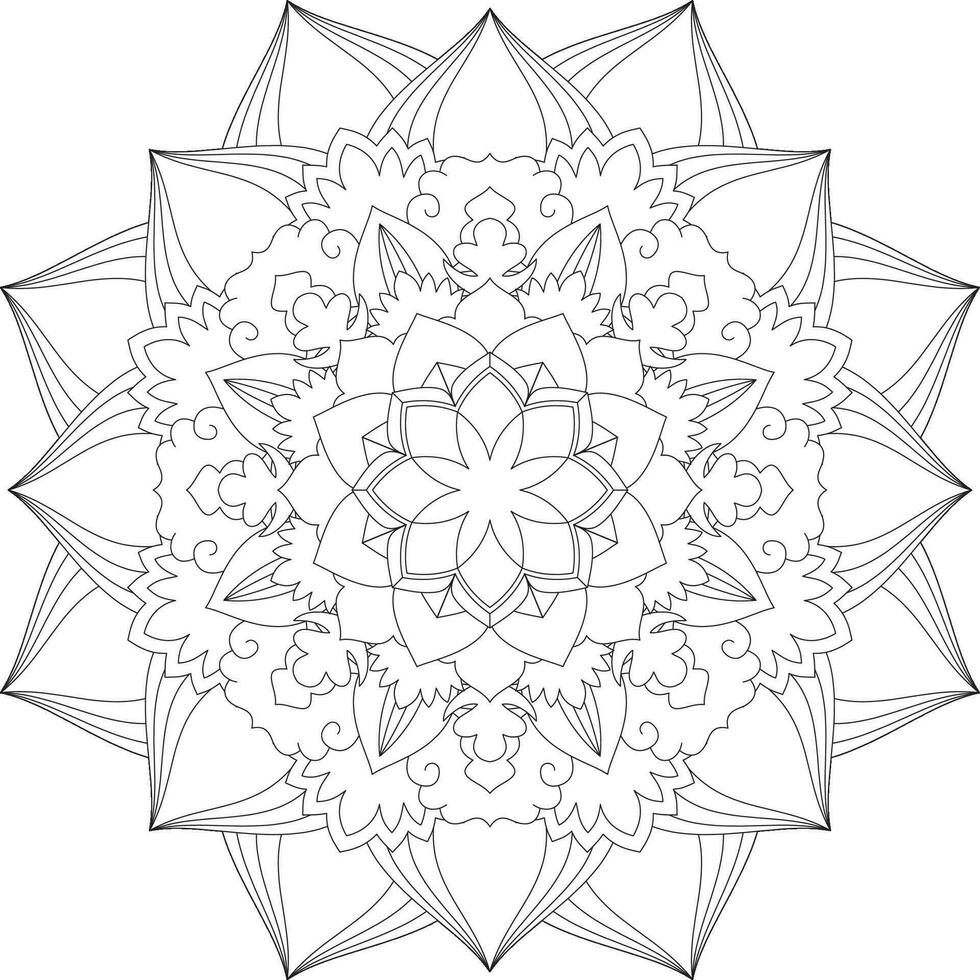 Vektor abstrakt Mandala Muster. Design zum ein Hintergrund Farbe Hemd und Fliese Aufkleber Design, Färbung Buch Spitze Muster das Tätowierung. Mandala. Mandala Färbung Seiten. Blume Mandala. Färbung Seiten