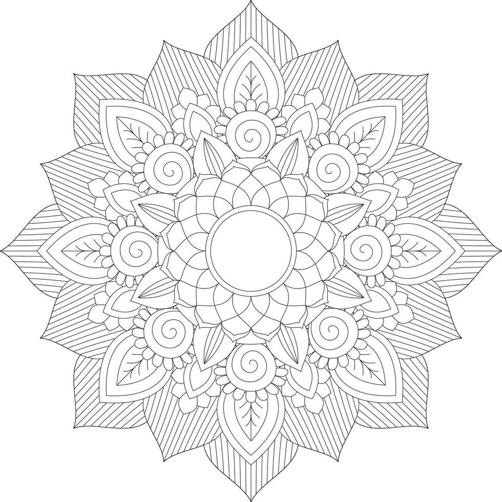 Vektor abstrakt Mandala Muster. Design zum ein Hintergrund Farbe Hemd und Fliese Aufkleber Design, Färbung Buch Spitze Muster das Tätowierung. Mandala. Mandala Färbung Seiten. Blume Mandala. Färbung Seiten