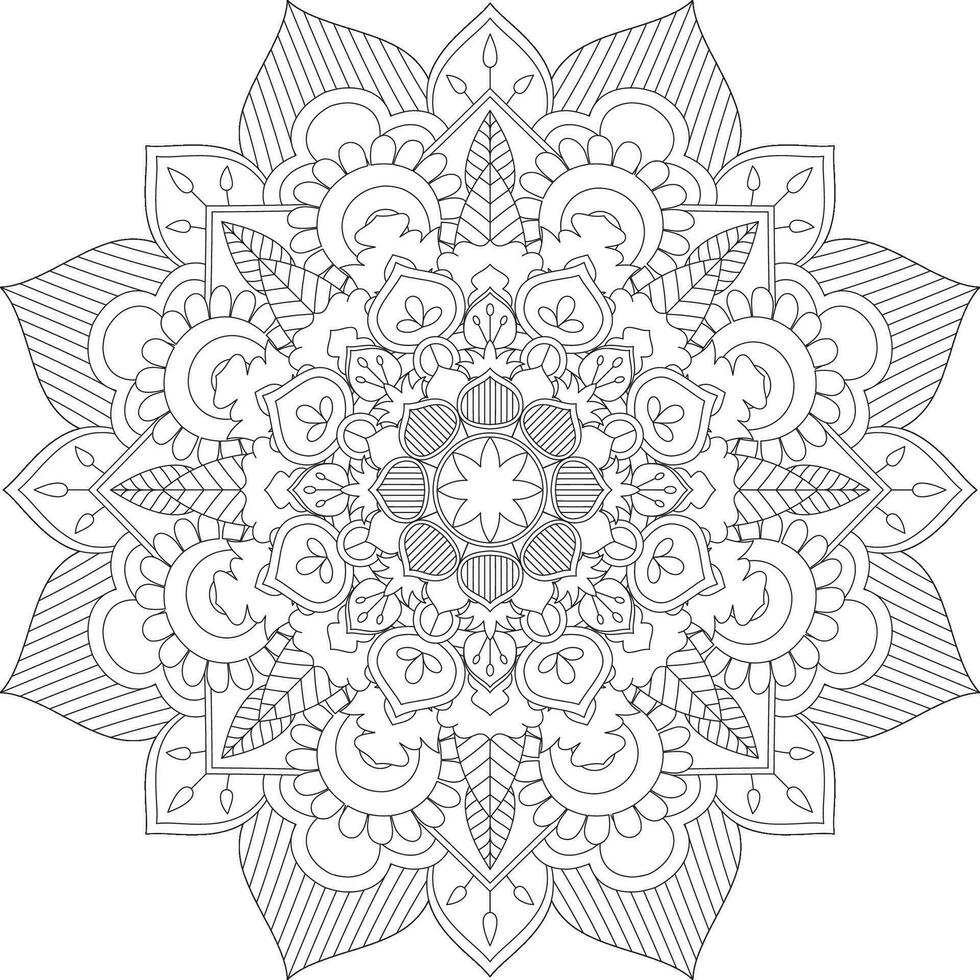 Vektor abstrakt Mandala Muster. Design zum ein Hintergrund Farbe Hemd und Fliese Aufkleber Design, Färbung Buch Spitze Muster das Tätowierung. Mandala. Mandala Färbung Seiten. Blume Mandala. Färbung Seiten