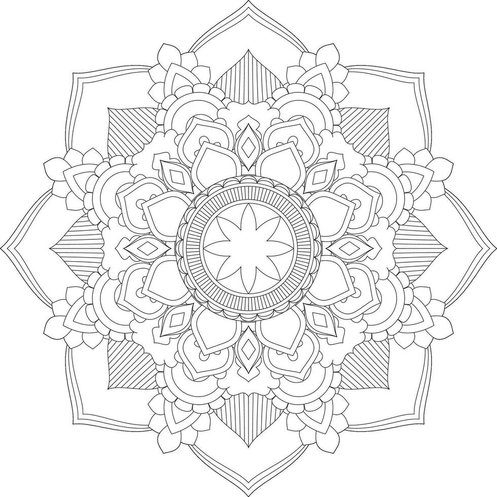 Vektor abstrakt Mandala Muster. Design zum ein Hintergrund Farbe Hemd und Fliese Aufkleber Design, Färbung Buch Spitze Muster das Tätowierung. Mandala. Mandala Färbung Seiten. Blume Mandala. Färbung Seiten