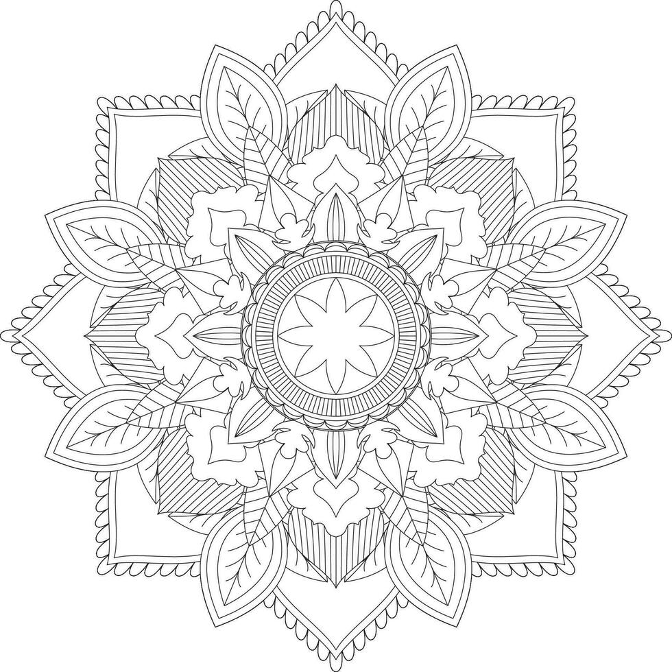 Vektor abstrakt Mandala Muster. Design zum ein Hintergrund Farbe Hemd und Fliese Aufkleber Design, Färbung Buch Spitze Muster das Tätowierung. Mandala. Mandala Färbung Seiten. Blume Mandala. Färbung Seiten