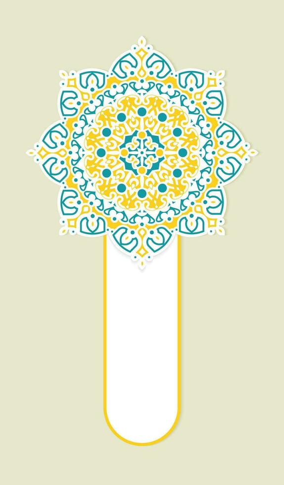 färgglada mandala dekorativ banner vektor