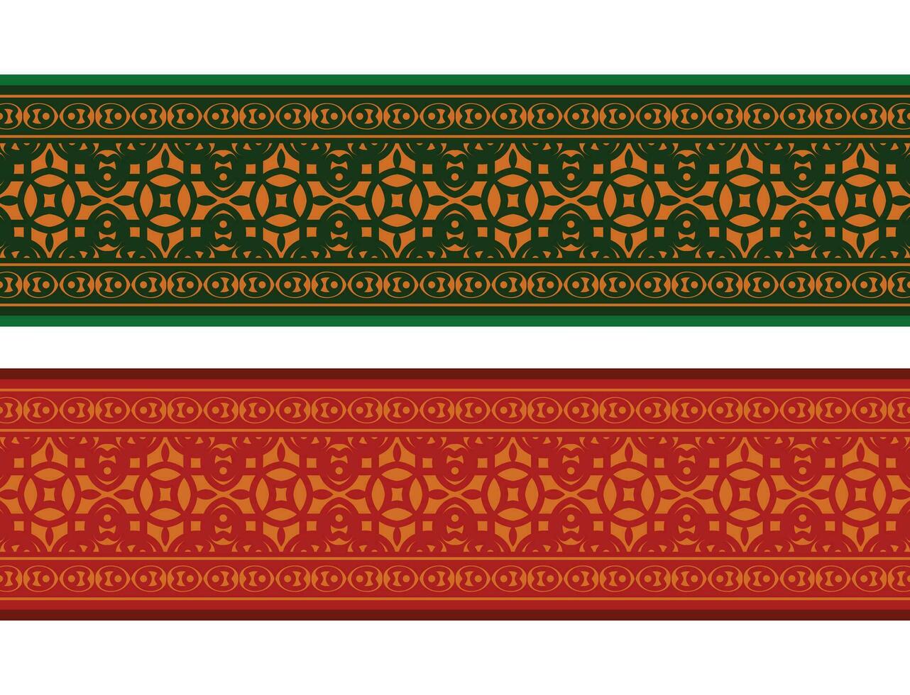 Henna-Banner-Grenze mit bunter Grenze vektor