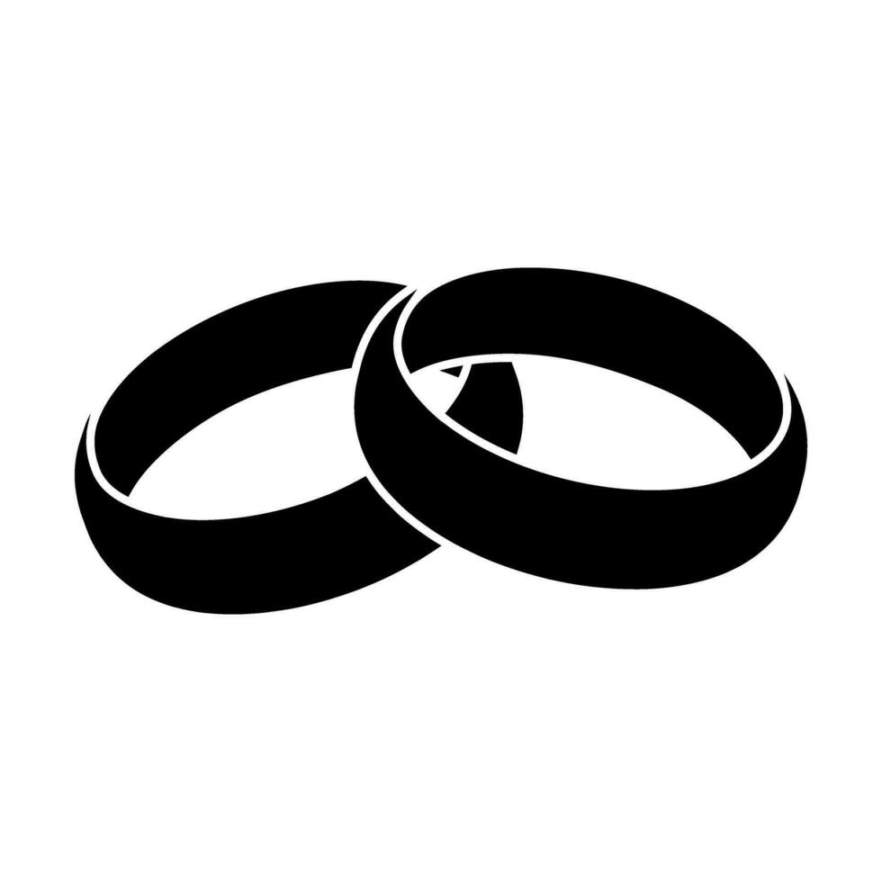 Hochzeit Ringe Symbol Vektor. Hochzeit Illustration unterzeichnen. Juwel Symbol oder Logo. vektor