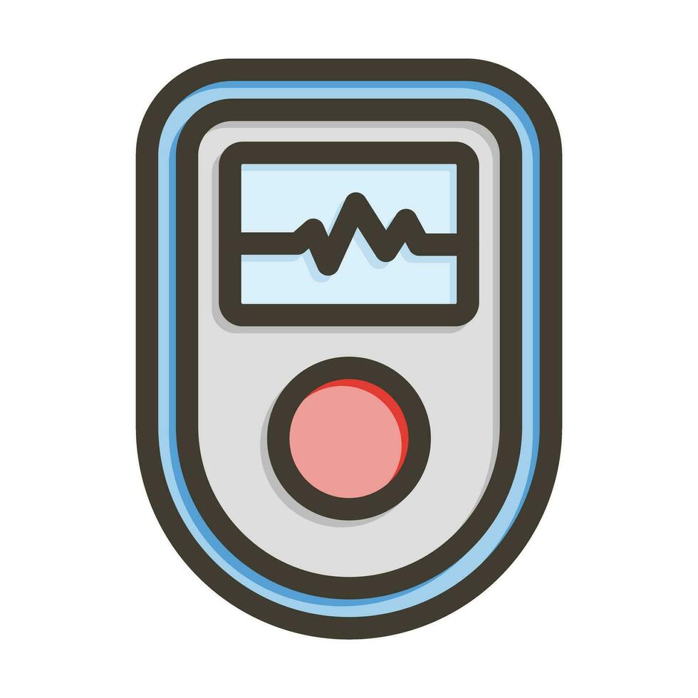 puls oximeter vektor tjock linje fylld färger ikon för personlig och kommersiell använda sig av.