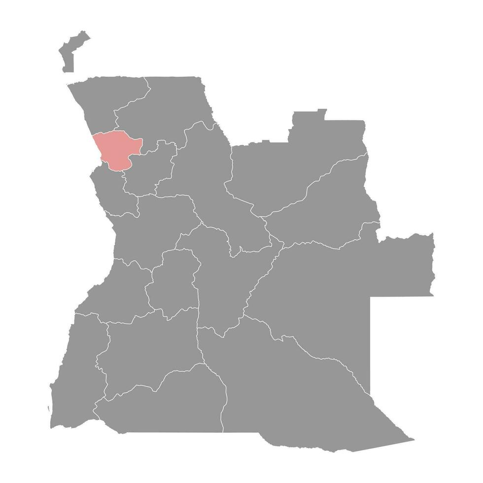 bengo provins Karta, administrativ division av angola. vektor