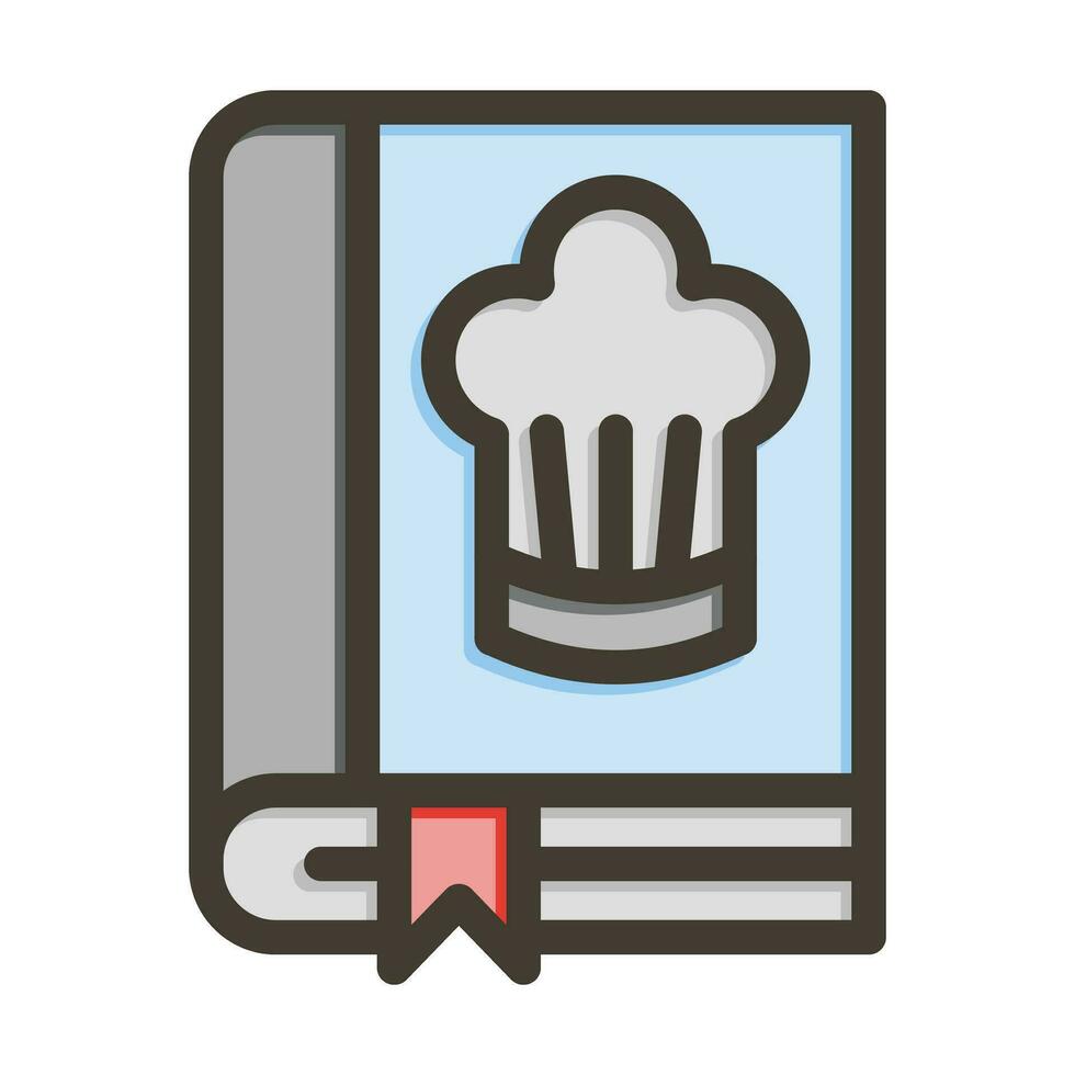 kock bok vektor tjock linje fylld färger ikon för personlig och kommersiell använda sig av.