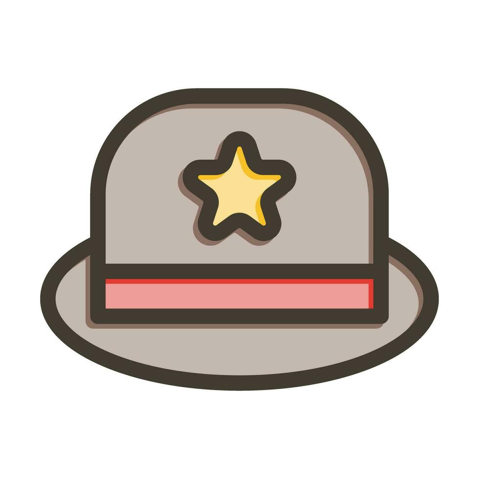 hatt vektor tjock linje fylld färger ikon för personlig och kommersiell använda sig av.