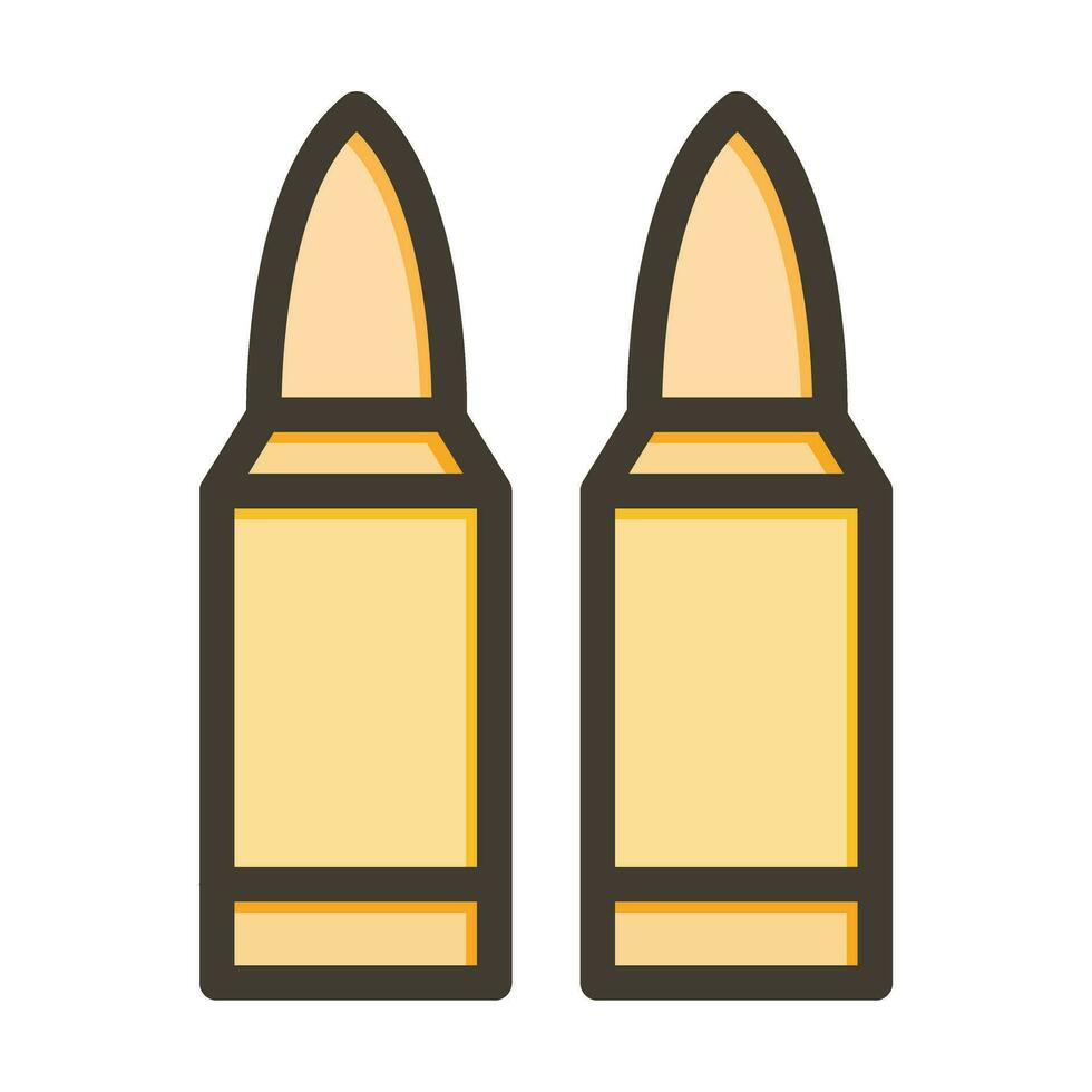 ammunition vektor tjock linje fylld färger ikon för personlig och kommersiell använda sig av.