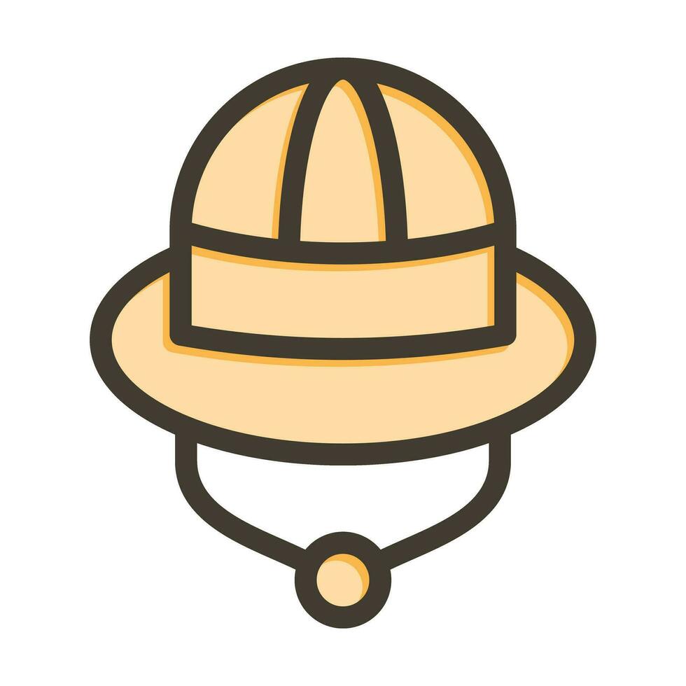 explorer hatt vektor tjock linje fylld färger ikon för personlig och kommersiell använda sig av.