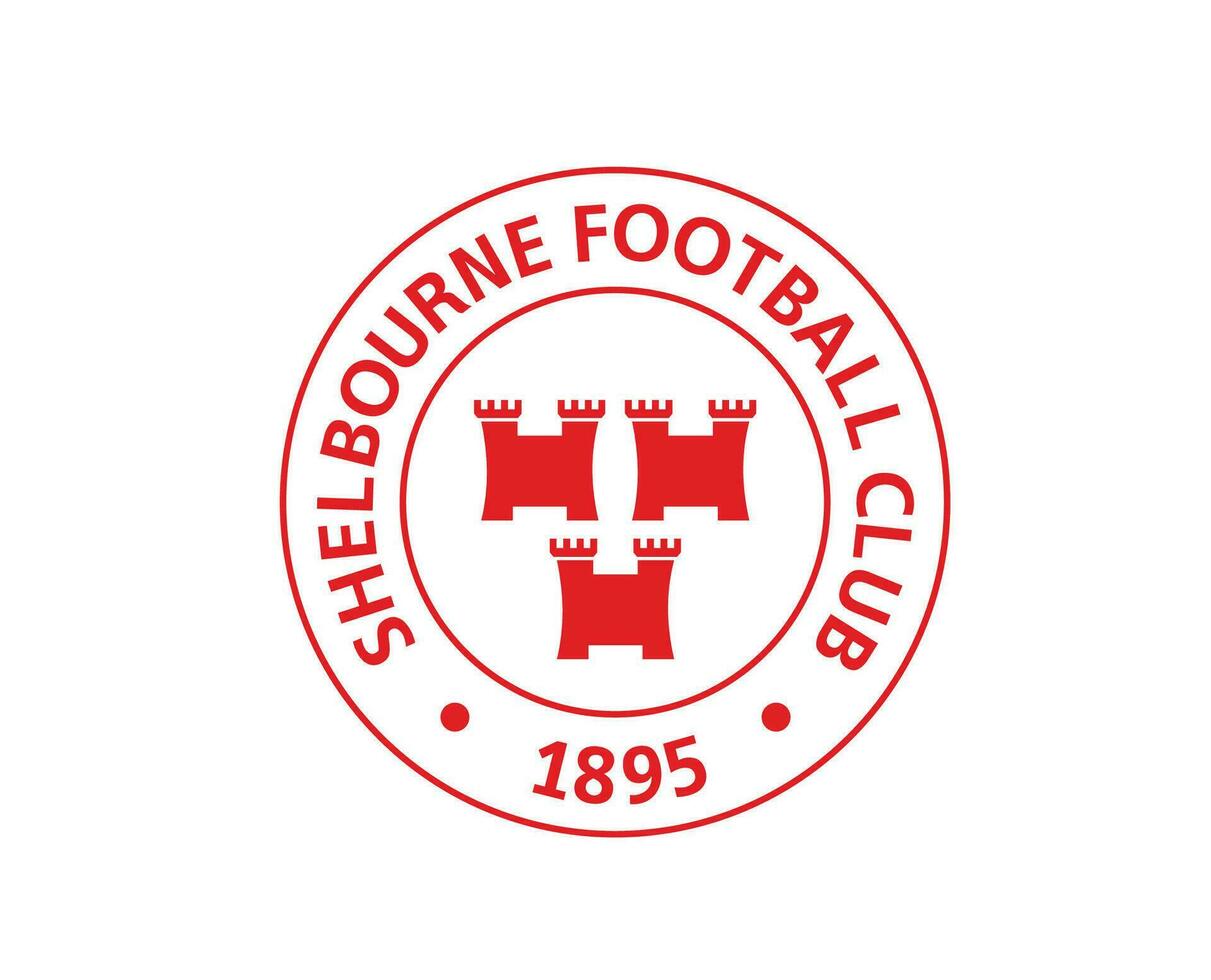 shelbourne klubb symbol logotyp irland liga fotboll abstrakt design vektor illustration