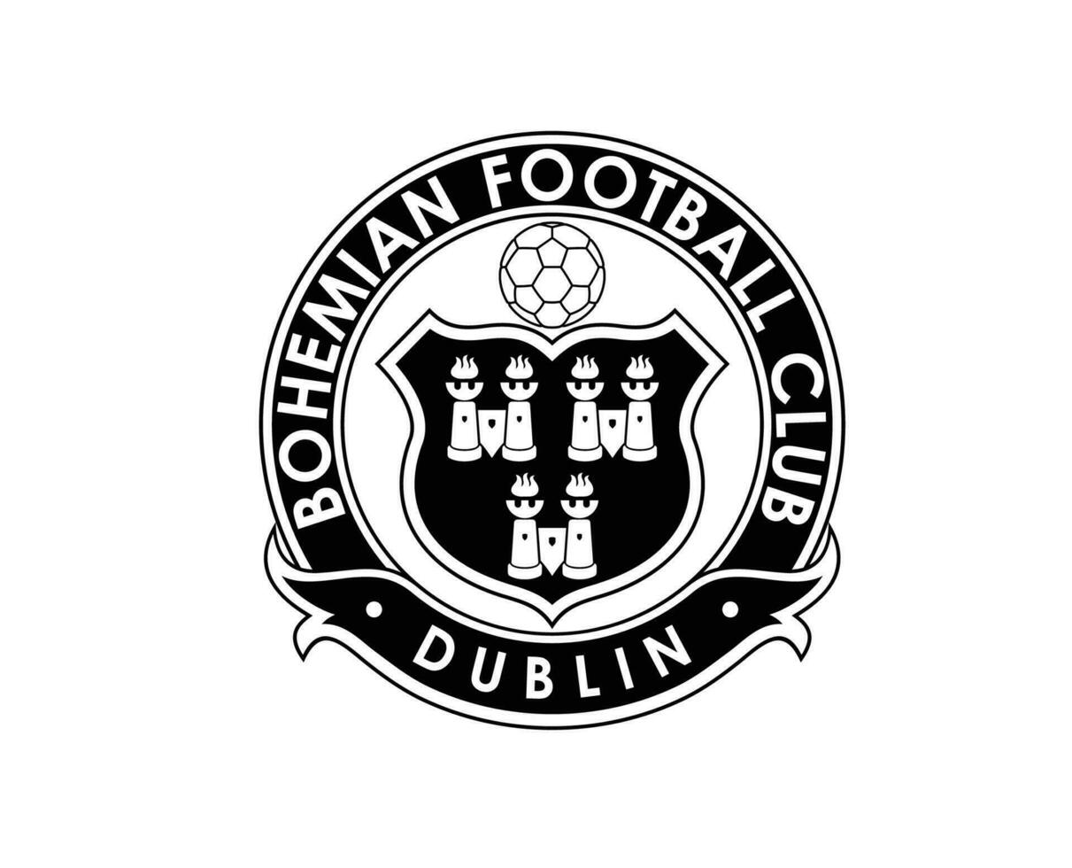 Bohemien fc Verein Logo Symbol schwarz Irland Liga Fußball abstrakt Design Vektor Illustration