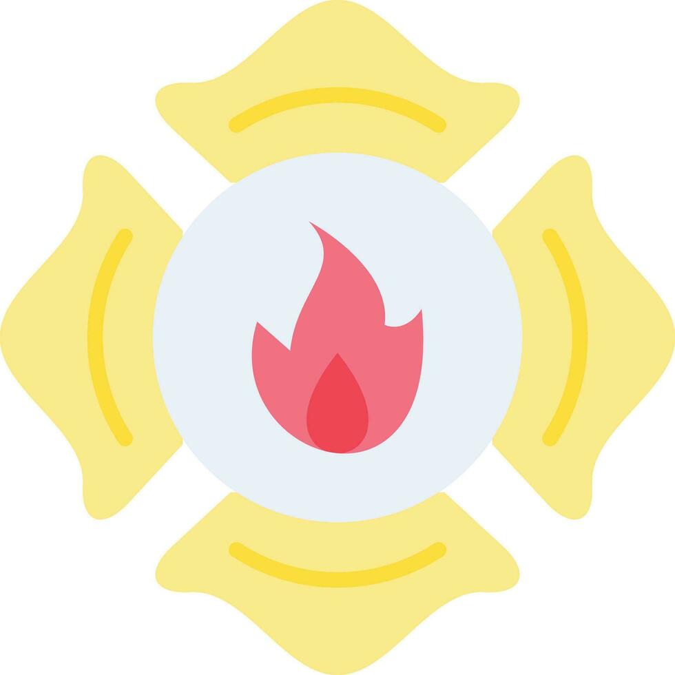 Feuerwehrmann Abzeichen Vektor Symbol