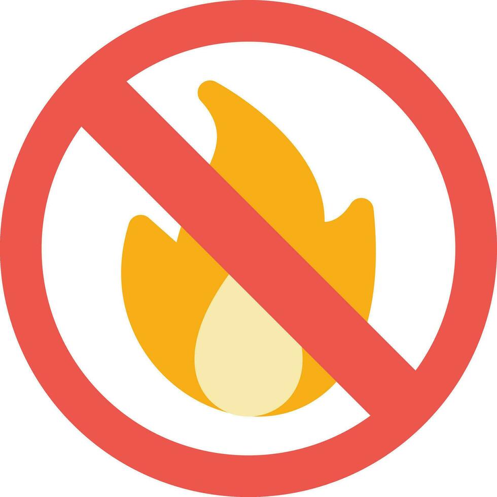 Nein Feuer Vektor Symbol