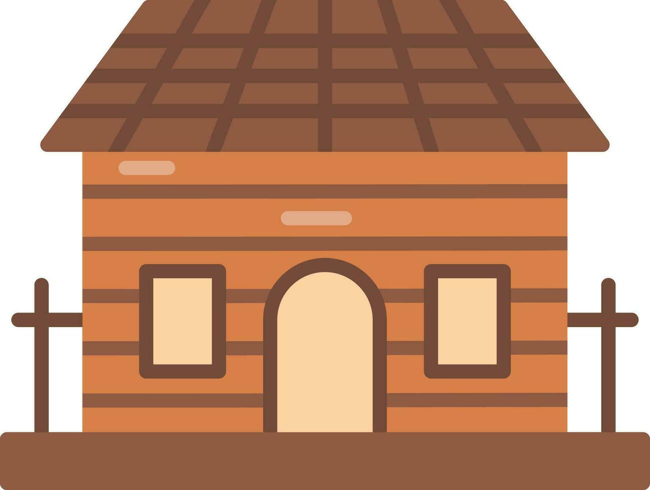 trä- hus vektor ikon