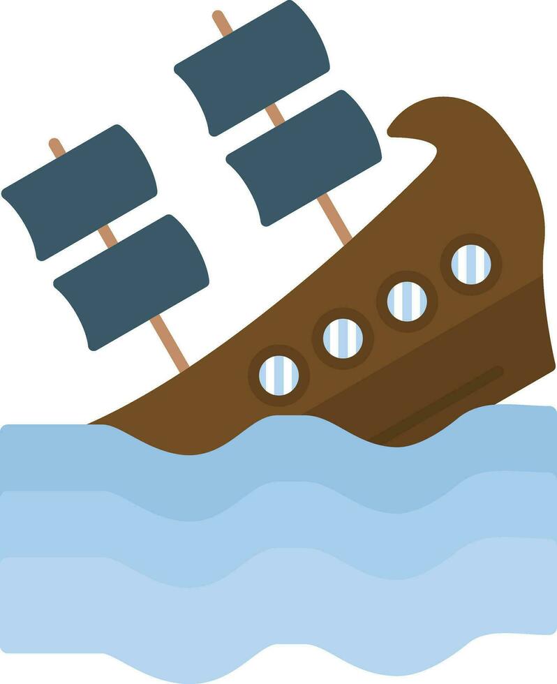 Schiffswrack Vektor Symbol