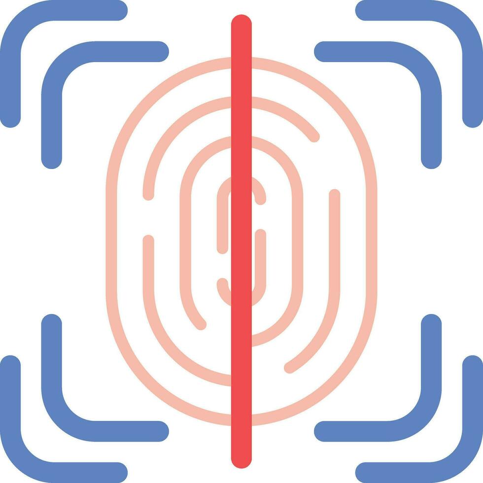 Fingerabdruck Scan Vektor Symbol
