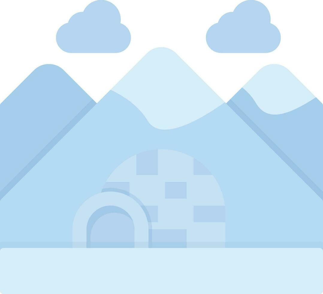 Iglu Landschaft Vektor Symbol