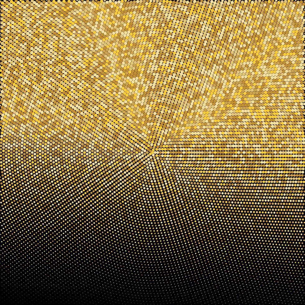 goldenes Glitzer-Halbton gepunktetes Hintergrundgold-Retro-Muster vektor