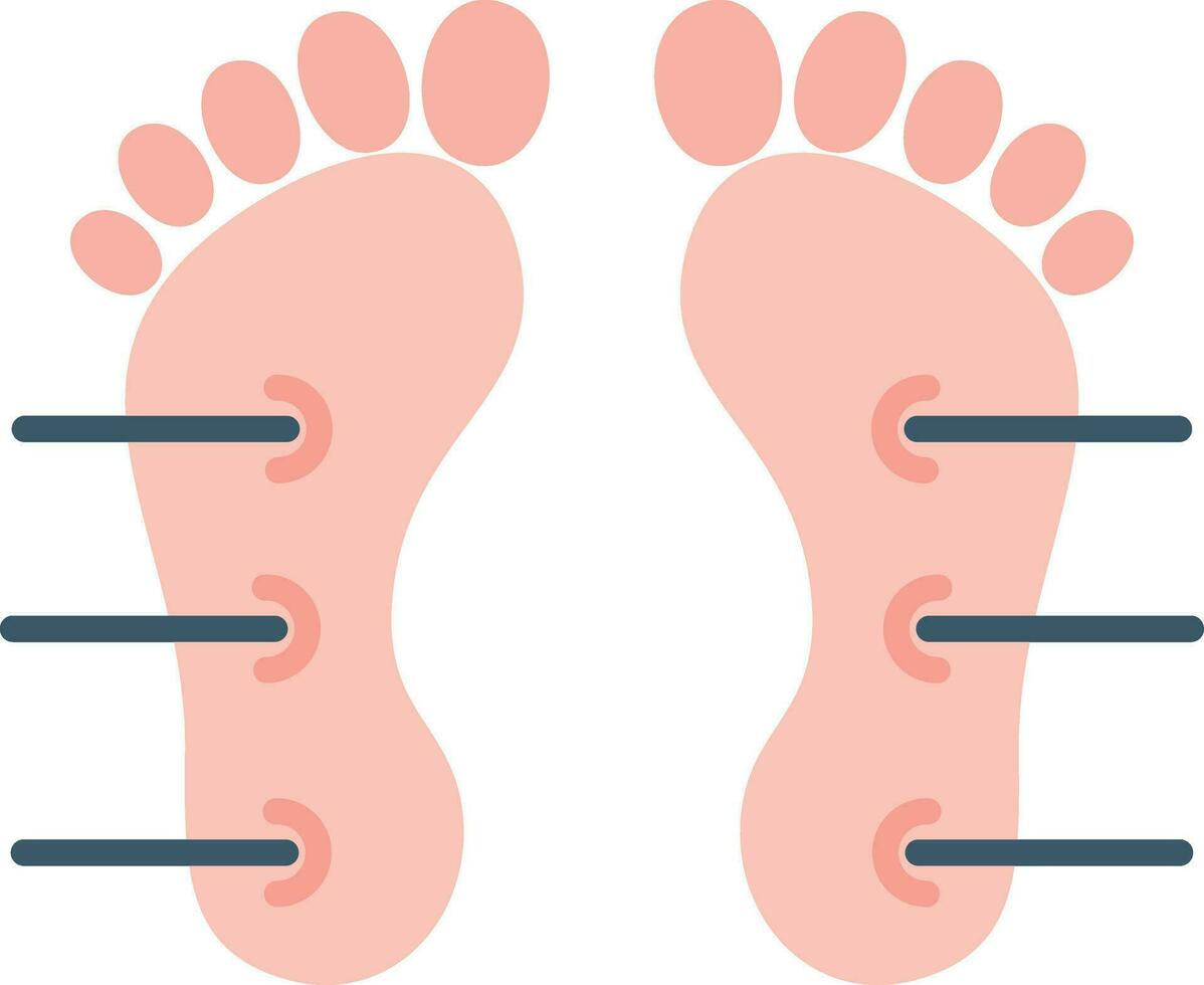 Vektorsymbol für Fußakupunktur vektor