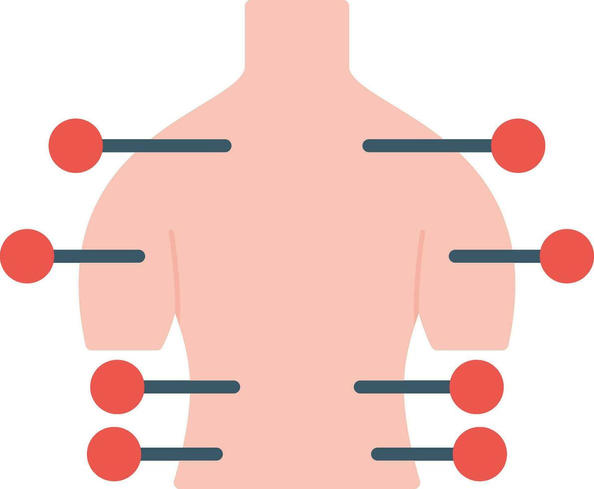 kropp akupunktur vektor ikon