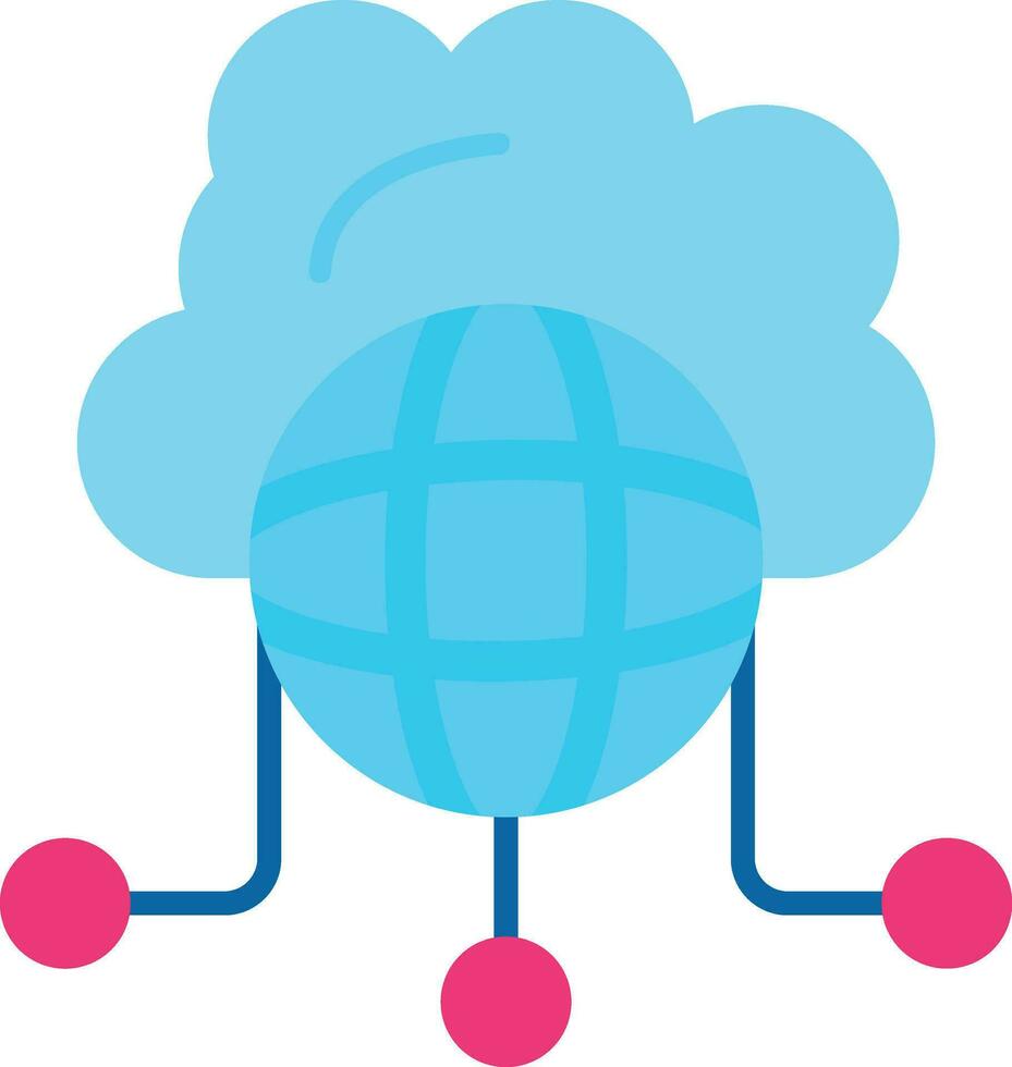 Cloud-Netzwerk-Vektor-Symbol vektor