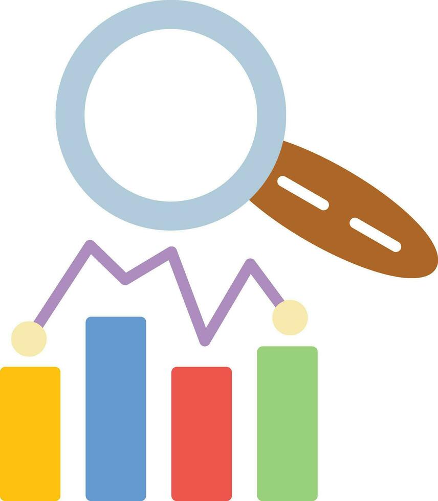 Sök statistik vektor ikon