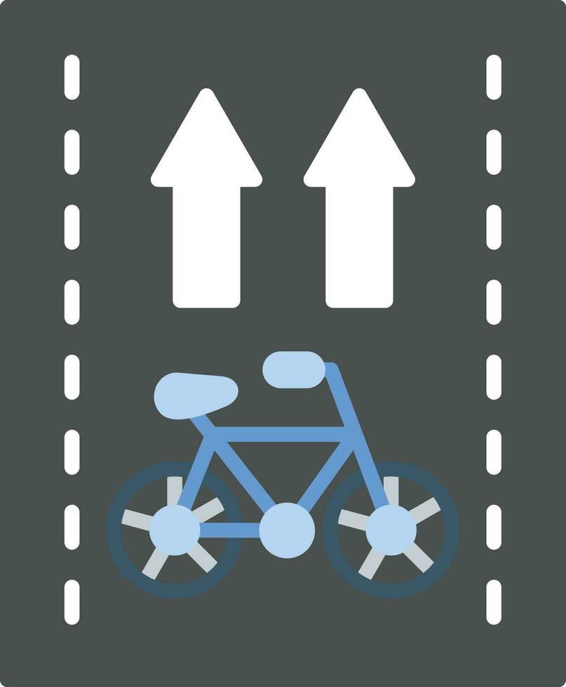 Radweg-Vektorsymbol vektor